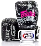 Fairtex Muay Thai Boxing Gloves BGV1 Dark Cloud Black 14 oz Universal All Purposes Training Gloves for Kickboxing MMA K1