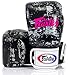 Fairtex Muay Thai Boxing Gloves BGV1 Dark Cloud Black 14 oz Universal All Purposes Training Gloves for Kickboxing MMA K1