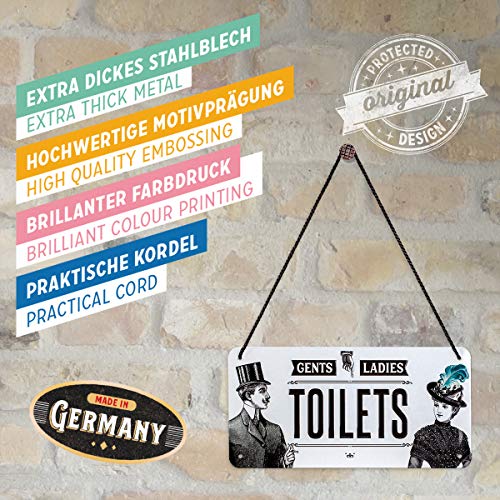Nostalgic-Art 28014 Achtung - Ladies & Gentlemen Toilets, Hanging Sign #TOP3