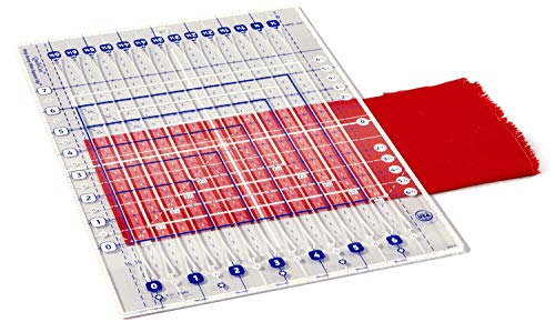 QuiltCut Strip Savvy Mini Square Up Slotted Quilting Ruler, QC3-MSU (8½" x 12")