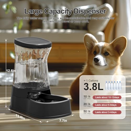 image for Gardner Pet Automatic Dog Water Dispenser Gravity Stainless Steel Wate