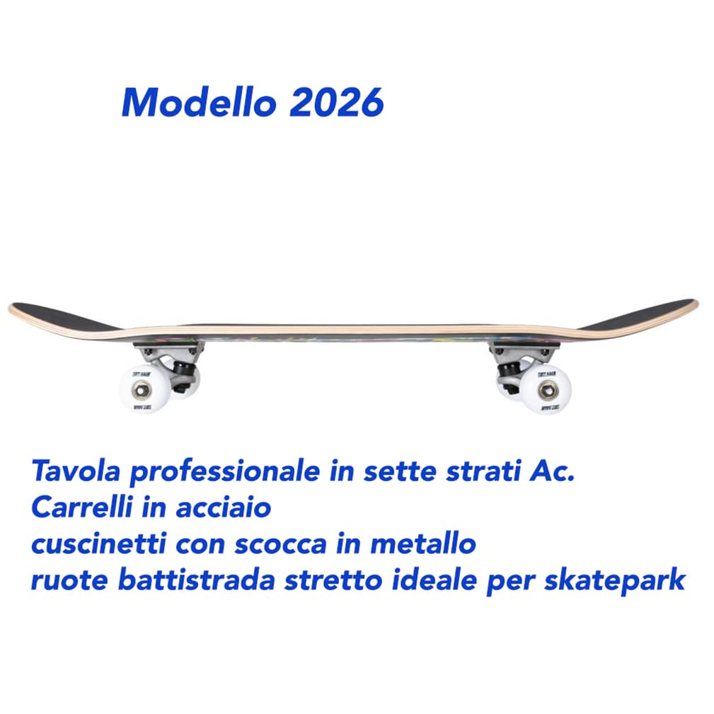 Skateboard complet Tony Hawk professionnel série débutant 8.0" avec outil polyvalent + 50 autocollants