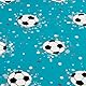 Bedlam Bedding Blauer Aqua-Fußball-Bettbezug – Doppelgröße (200 x 200 cm) – wendbar (2 Designs) – Bettbezug mit Fußballmotiven – Fußball-Schlafzimmer-Zubehör – Fußball