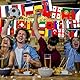 DOYUKY 2 Stück Fahnen Wimpelkette Fußball Deko Fußball Flaggenkette Länderflaggen für Fan Klub Verein Bars Biergarten Spiele(14x21cm-8m Länge)