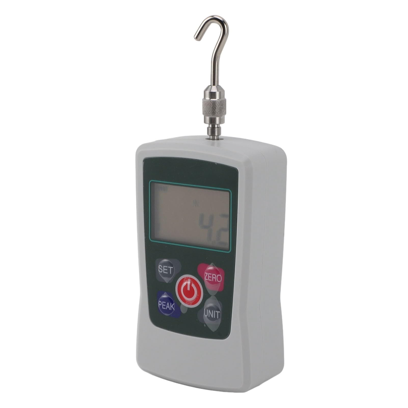 LiebeWH Cyfrowy Miernik Siły 100N Tester Push-pull ze Stopu Aluminium z Wbudowanym Czujnikiem Przenośny Miernik o Wysokiej Dokładności z 6 Głowicami Mocującymi do Kontroli Laboratoryjnej Mechaniki