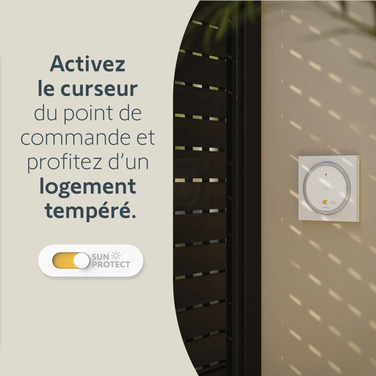 somfy 1871600 - Télécommande émetteur Amy Sun Protect io - Pour contrôler vos protections solaires motorisées io - Avec Capteur de Température - Compatible Tahoma Switch