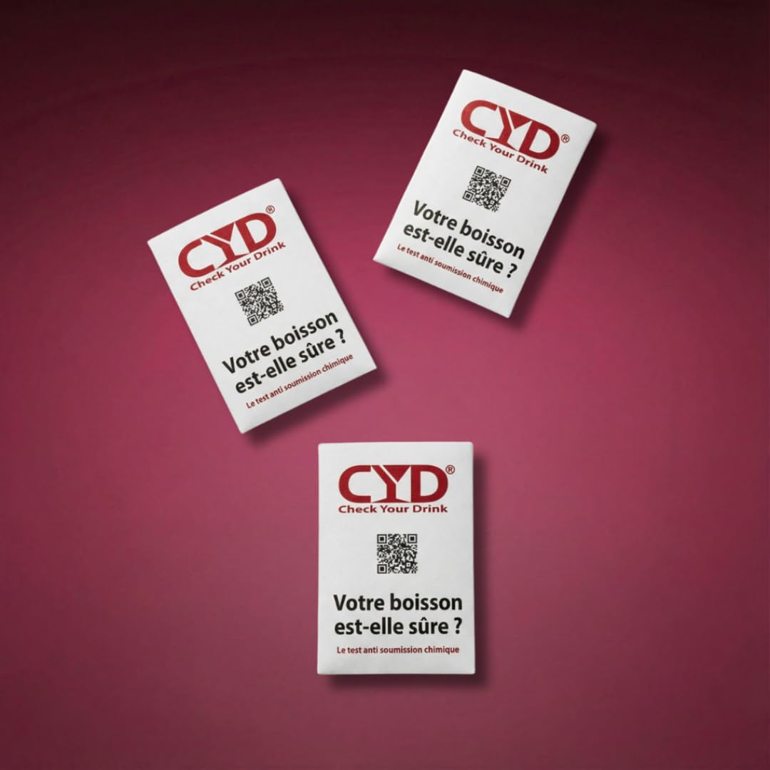 Pack de 10 tests - Test anti drogue - Kit de dépistage de drogues rapide et pratique pour boissons - Détection en 2 minutes - 2 sachets de 5 tests - Kits de tests à prendre partout avec vous