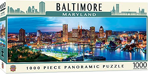 Rompecabezas MasterPieces de 1000 piezas para adultos, familia o jóvenes – Panorámico de Baltimore – 13" x 39" miniatura 1