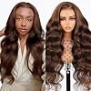 Arabella 6×5 Glueless Wigs Human Hair 230% Density Wear And Go Glueless Wig 15A Chocolate Brown Body Wave Lace Front Wigs 100% Pre Everything Wig Beginner Friendly(26Inch)