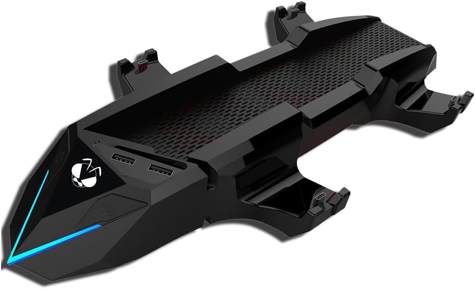 Sony Playstation 4 PS4 Console Cooling Fan with 4 Chargers and 2 Extra USB Ports, New Unique Designed ps4 Accessories
