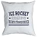 Produktbild Cooles Kissen Ice Hockey - Geschenk Sportler : Ice Hockey Extreme Sport ..Kissen mit Füllung / weiss
