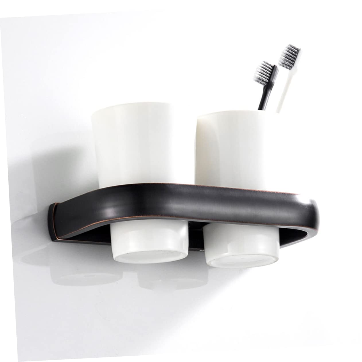 Cabilock portacepillos de portacepillos de cerámica Organizador de Vasos para cepillos de Estilo Europeo Taza de Cepillo de portavasos para Enjuague bucal