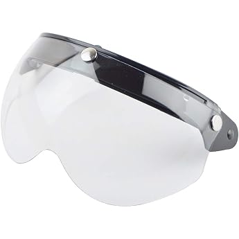 KENANLAN Universal 3 Snap Retro Helmet Visor Windproof Sun Protection Half Face Motorcycle Helmet Visor Transparent