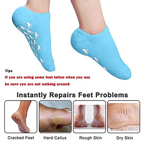 Bellesha Spa Moisturizing Gel Socks For Dry Feet And Ankles - Helps Repair Cracked Skin And Softens Feet (Pink) #TOP4