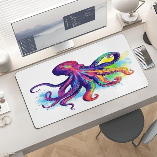 Colorful Octopus Desk Pad con Base Antideslizante Grande miniatura 6