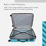 Safari RAY Polycarbonate Combo Set of Small,Medium and Large Check in- Cyan Hardsided Luggage (RAY 3P Combo 4W Cyan) (RAY3P4WCYN)