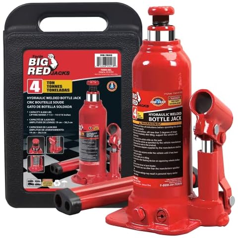 Torin T90413 Big Red Hydraulic Bottle Jack with Carrying Case, 4 Ton (8,000 lb) Capacity Cover