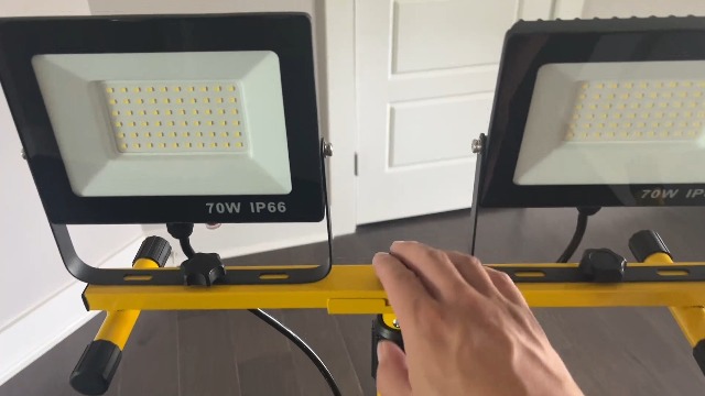 LED Work Lights with Stand, 21000 Lumen, 3-Head Adjustable Work