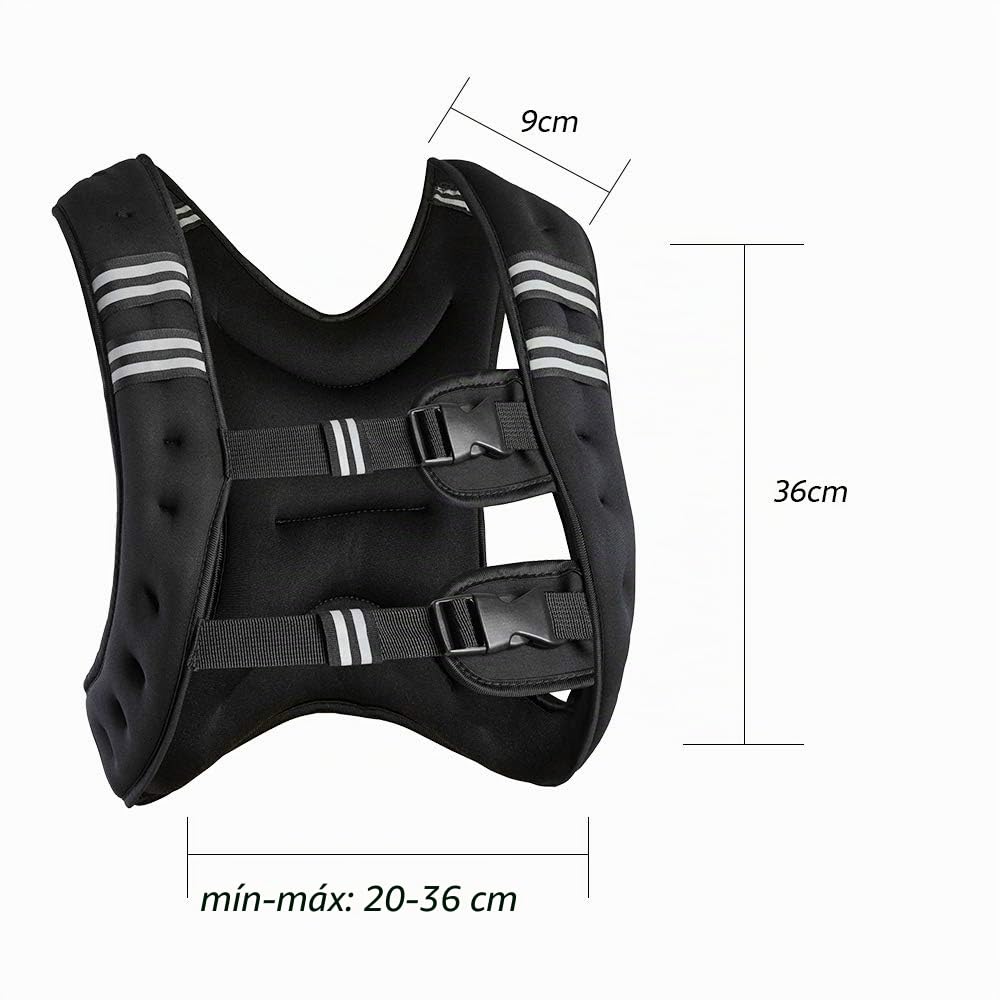 CHEYLIZI-Chaleco de entrenamiento con peso de 10 kg, chaleco para correr, 36 x 20 x 9 cm