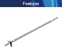 Vista 3 de Jutagoss Hélice del eje de transmisión para barco RC L 9.843 in eje,Manga L200mm,Hélice D36mm para eje de motor de 0.157 in