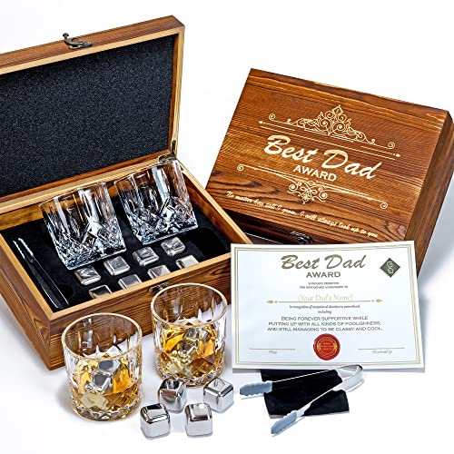 Product Image of the GGrand Gift - Best Dad Gifts Whiskey Set ~ Dad Birthday Gift - Gifts for Dad who Wants Nothing - Birthday Gifts for Dad