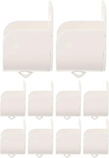 Garneck 10 Pcs Heavy Duty U Shaped Metal Closet Rod Brackets Iron Curtain Rod Holders with Flange for Ceiling and Wall Mounting Compatible with Stainless Steel Wood Aluminum PVC Poles for