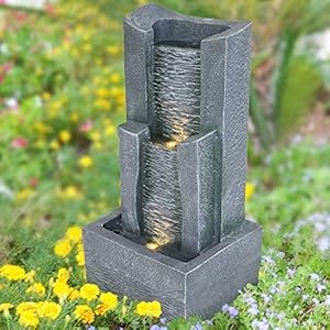 AMUR 3-stufige Stein-Kaskade Gartenbrunnen