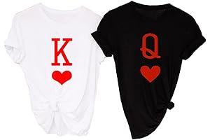 K and Q Couple Shirts for Him and Her Matching Pair