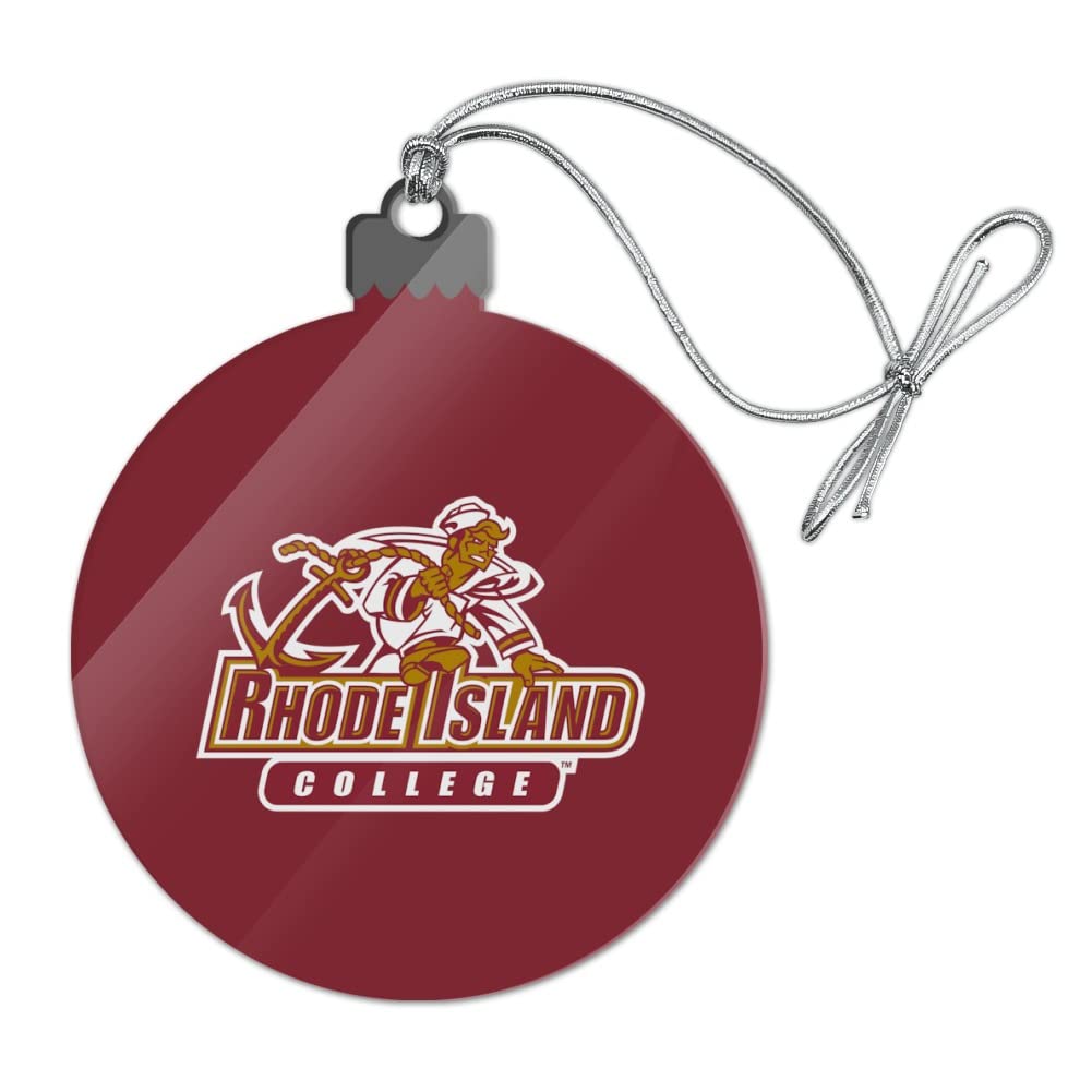 GRAPHICS & MORE Rhode Island College Primary Logo Acrylic Christmas Tree Holiday Ornament