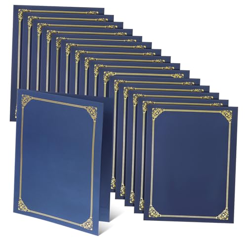 Pochettes pour certificats 8,5x11 pouces lot de protège-diplômes bords dorés