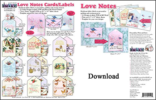 ScrapSMART - Love Notes Fabric Labels - Software Collection - Jpg, PDF, and MS Word files [Download]