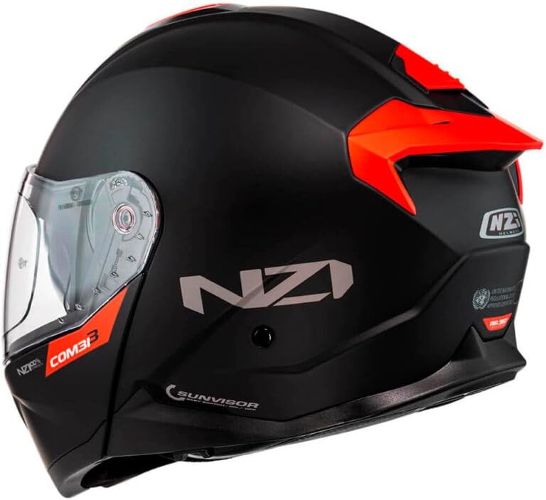 Casco Moto Modular Combi 3 Duo, Casco de Moto Abatible, ECE R22.06, Negro Mate, 1750g, Resina Termoplástica, Ventilación Canalizada. Talla M