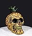 Ebros Hawaiian Tropical Pineapple Golden Skull Figurine 6
