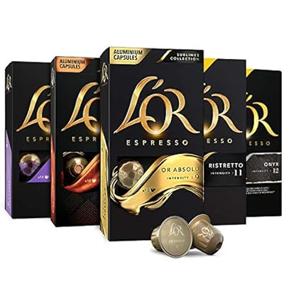 L'OR Espresso Capsules Single Cup Aluminum Coffee Pods Compatible with Nespresso Original Machine, 50 Capsules