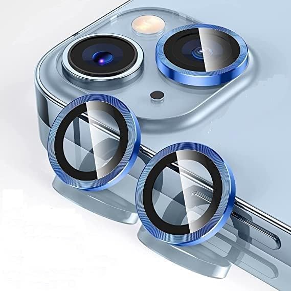 Image of DD SON Back Camera Lens Protector Tempered Glass For iPhone 14 /iPhone 14 Plus | Case Friendly with Edge to Edge Coverage and Easy Installation Kit, Pack of 1 (Blue)