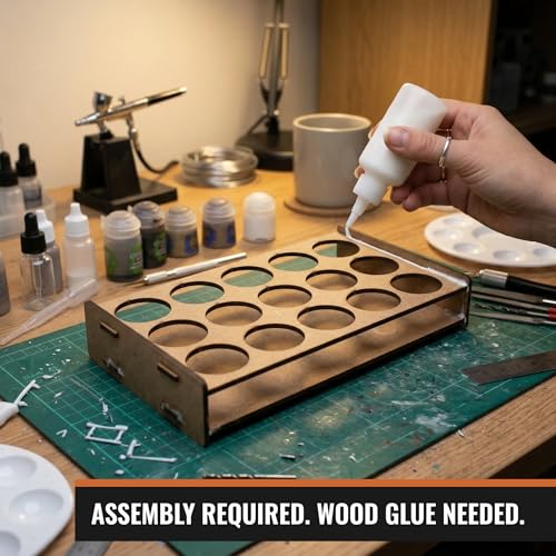 Image of PROSCALE Mini Paint Holder for Miniatures & Modeling, Compact Project Paint Organizer Tray for 33mm Pots, Portable Tabletop Paint Rack, Compatible with Citadel (33mm)