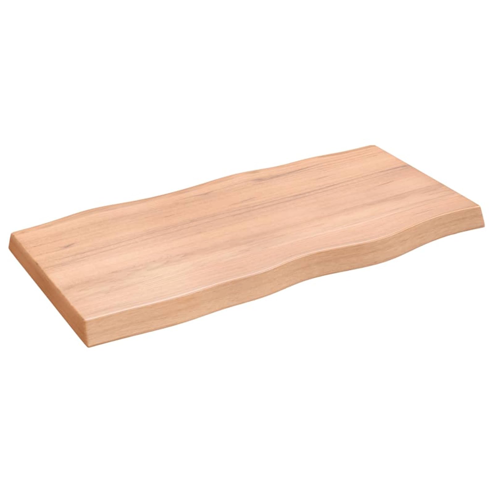 Tischplatte 100x50x(2-6) cm Massivholz Behandelt Baumkante Waschtischplatte Multiplexplatte