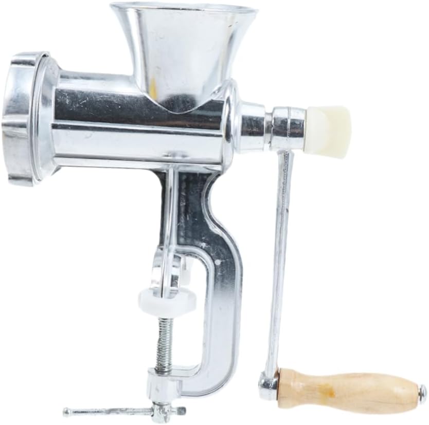 Cabilock Manual Meat Grinder Aluminium Alloy Mincer for Efficient Meat Processing Versatile Kitchen Tool for Homemade Hamburgers Sausages and Bratwurst Random Handle Style