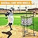 Vercraft Sports Baseball Cart with Wheels Large Softball Caddy Ball Holder Holds up 300 Baseballs or 150 Softballs(15 x 23 x 45 Inches,Black)