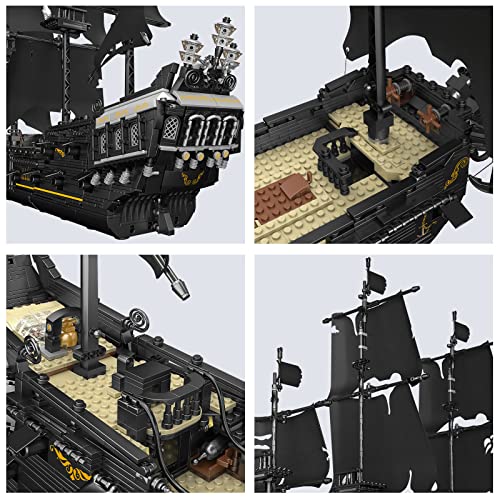 Mould King 13111 Pirates Ship Model Building Blocks Kits, Moc Black Pearl Sailboat Model Construction Set To Build, Gift For Kids Age 8+/Adult Collections Enthusiasts(2868 Pieces) #TOP2