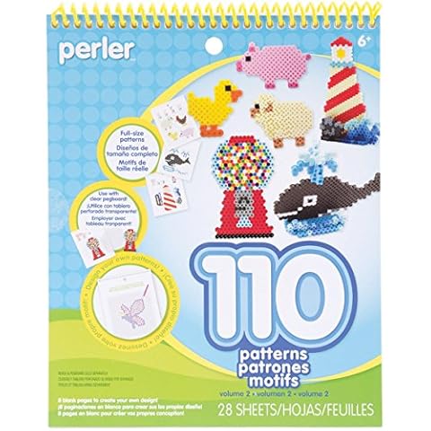 Perler Beads Patterns and Craft Idea Book, 28 pgs Cover