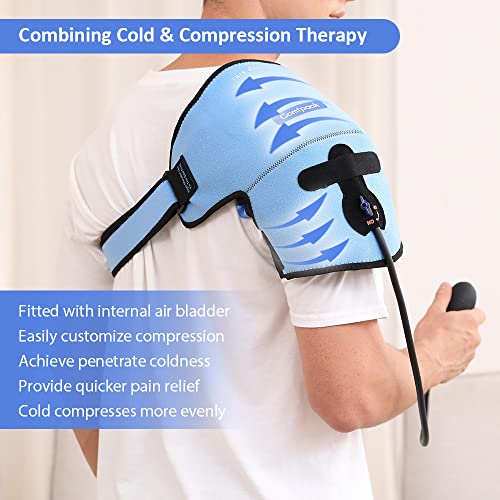 Comfpack 3D Shoulder Ice Pack For Rotator Cuff Cold Therapy, Shoulder Support Ice Wrap For Frozen Shoulder, Sports Injuries, Bursitis, Tendinitis, Left Or Right Shoulder #TOP1