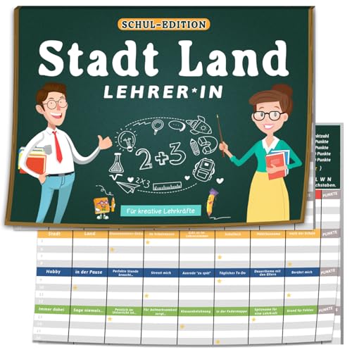 Stadt Land Kartenspiel Schule Edition