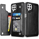 Coolden Coque pour Samsung A12/M12 Pochette de Portefeuille Coque de Protection Antichoc avec Flip Fermeture Magnétique Support Slot de Carte Étui Housse Premium en Cuir PU pour Galaxy A12/M12-Noir