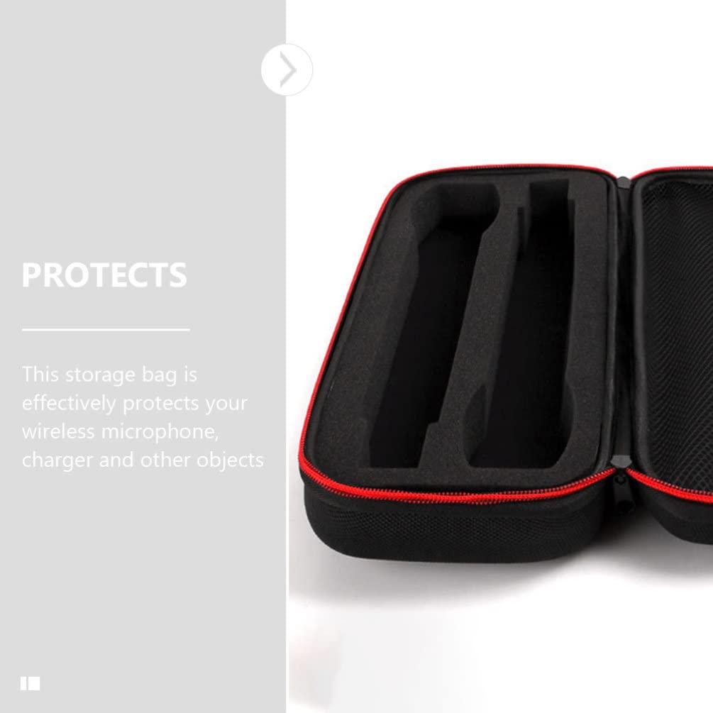 Vaguelly Microphone Case, 2pcs Wireless Microphone Bag, Dual Mic Bag, Hard EVA Case for Handheld Microphone, Microphone Hard Carrying Travel Case Microphone Cases and Bags