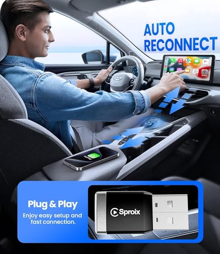 Image of Wireless Carplay Adapter for Apple iPhone iOS 10+ ＆ Android Mini Ultra-Compact USB-A Dongle Converts Wired to Wireless Car Play Adapter Plug & Play Fast Auto Connection for Cars 2016+