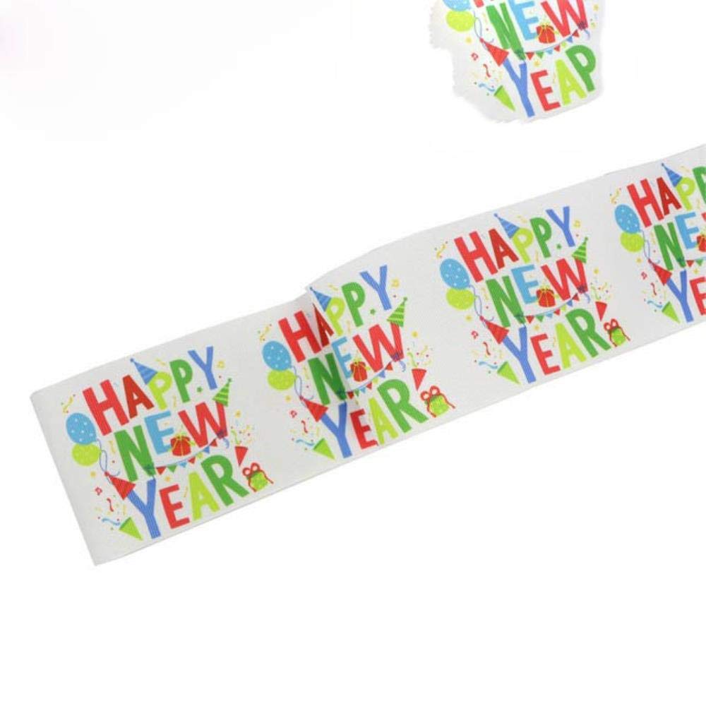 Cinta de grogrén con diseño de estrellas brillantes impresas de 16 mm a 75 mm, para decoración de fiestas, 50 yardas/rollo, 24870,50 mm de grosgrain