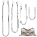 Taschen Ketten günstig Kaufen-THATSRAD 4 Stück Tasche Kette Taschenkette Silber 30/60/100/120cm Metall Kette Trageriemen Metall Schulterriemen Kette Handtaschenketten mit Drehverschlüssen Ersatzkette Kette für Tasche Umhängetasche