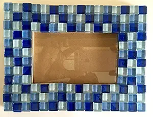 Sai Mosaic Art Square Mini Glass Mosaics Blue 200 GMS