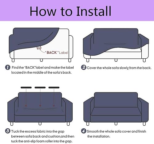 Miniatura 5 de KRISIN Funda de sofá estampada universal  Pintura al óleo, juegos de sofá con estampado de bosque bajo el cielo nocturno con dos fundas de almohada